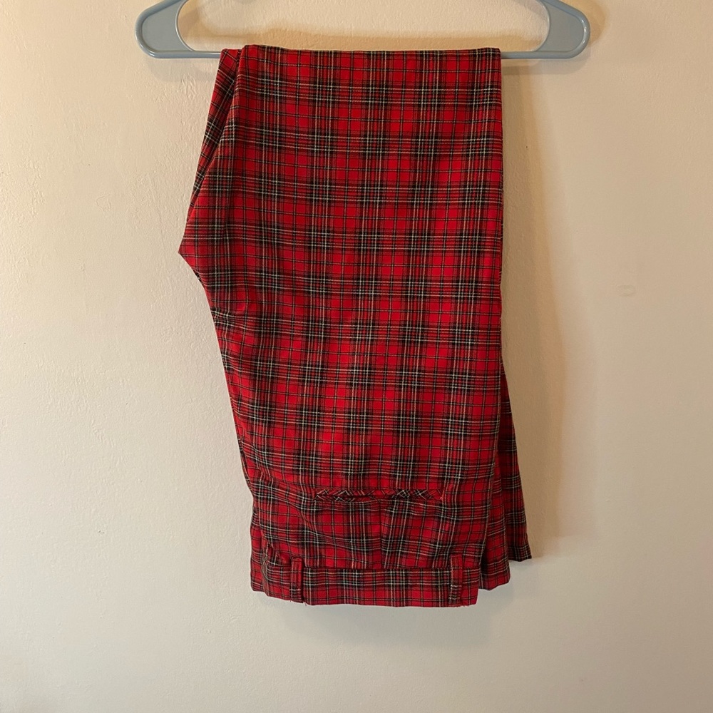 Red and black plad pants
